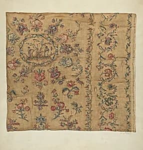 Embroidered Cotton Blanket by Jenny Almgren