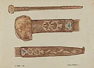 Embroidered Leather Scabbard