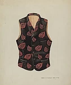 Embroidered Velvet Vest by Majel G. Claflin