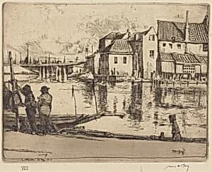 Enkhuisen Harbour by James McBey
