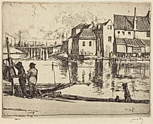 Enkhuisen Harbour by James McBey