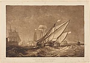Entrance of Calais Harbour by Joseph Mallord William Turner