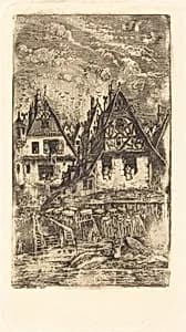 Entrée du Village by Rodolphe Bresdin