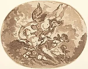 Eros and Psyche by Jean-Claude-Richard, Abbé de Saint-Non after François Boucher