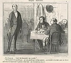 Est-ce le garçon? by Honoré Daumier