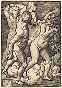 Expulsion from Paradise by Sebald Beham