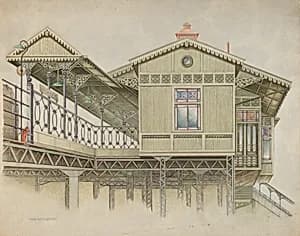 Exterior of Elevated Station by Hans Westendorff