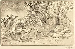 Fagot-gatherers (Les fagottiers) by Alphonse Legros