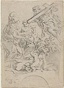 Faith and Charity by François Boucher after Giovanni Battista Gaulli