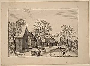 Farms and Shed by Johannes and Lucas van Doetechum after Master of the Small Landscapes