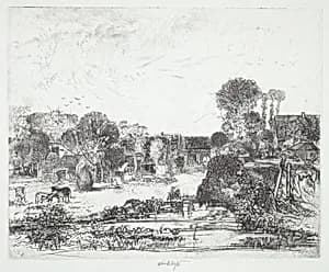 Farmyard in Normandy by John W. Winkler