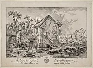 Farmyard by Jean-Pierre-Louis-Laurent Hoüel after François Boucher