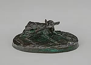 Fawn Scratching by Antoine-Louis Barye