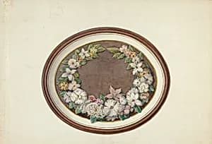 Feather Wreath Oval Frame