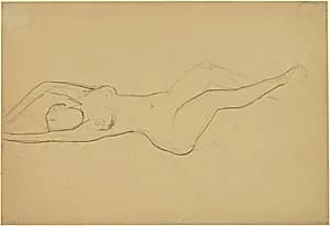 Female Nude [verso] by Arthur Beecher Carles
