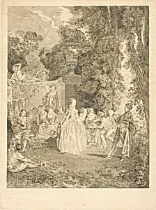 Portrait of Laurent Cars after Antoine Watteau