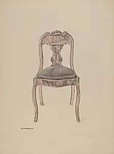 Fiddle-back Chair by Edith Magnette