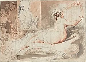 Figure Sketches by Gabriel Jacques de Saint-Aubin