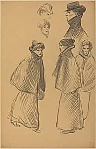 Figure Studies [recto] by Théophile Alexandre Steinlen