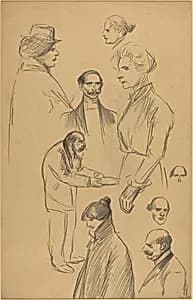 Figure Studies [verso] by Théophile Alexandre Steinlen