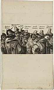 Figures in Gunpowder Plot by Unknown Artist