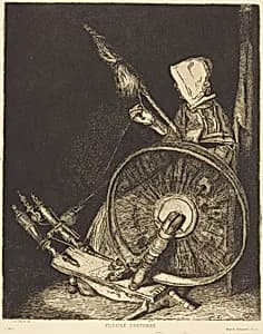 Fileuse Bretonne (Breton Spinner) by François Bonvin