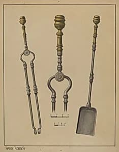 Fire Shovel and Tongs by Hans Korsch