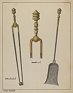 Fire Tongs and Shovel by Hans Korsch