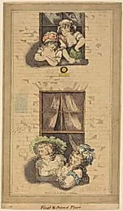 First and Second Floor by Thomas Rowlandson