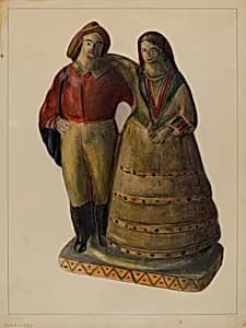 Fisherman and Woman by Mina Lowry