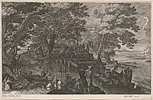 Fishermen by an Island Watermill