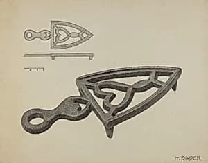 Flat Iron Holder by Herman Bader