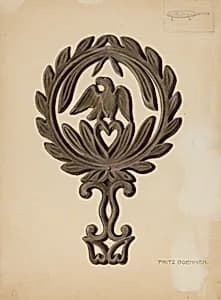 Flat Iron Holder by Fritz Boehmer