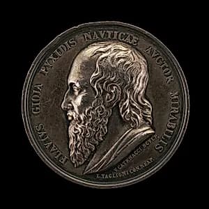 Flavius Gioia [obverse] by Vincenzo Catenacci, struck by L. Taglioni