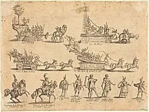 Floats and Participants by Jacques Callot