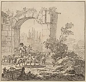 Flock of Goats by Cornelis Ploos van Amstel (editor) and Cornelis Brouwer (printmaker), after Simon van der Does