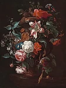 Flowers in a Vase by Philip van Kouwenbergh