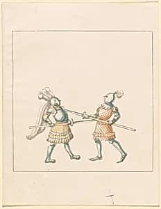 Foot Combat with Awl Pikes by German 16th Century