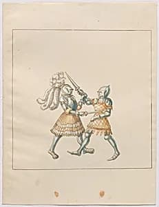 Foot Combat with Daggers by German 16th Century