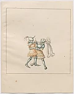 Foot Combat with Daggers by German 16th Century