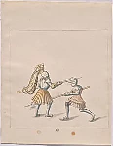 Foot Combat with Halberds by German 16th Century