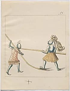 Foot Combat with Pikes by German 16th Century