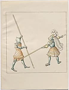 Foot Combat with Pikes by German 16th Century