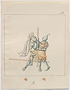 Foot Combat with Poles by German 16th Century