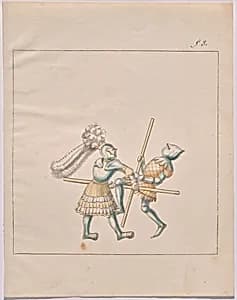 Foot Combat with Poles by German 16th Century