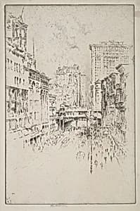 Forty-Second Street by Joseph Pennell