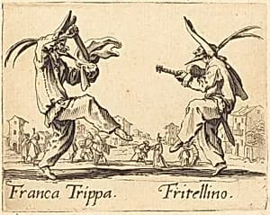 Franca Trippa and Fritellino by Jacques Callot