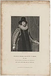 Francis Bacon by Robert Cooper after Paulus van Somer I