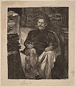 Franz Rose in His Study by Albert Welti