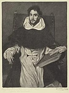 Fray Feliz Ortensio Palaucino by Timothy Cole after El Greco